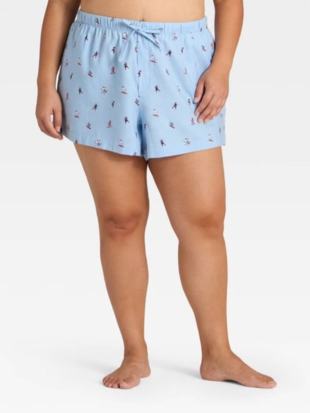 Auden Light Blue Printed Pajama Shorts